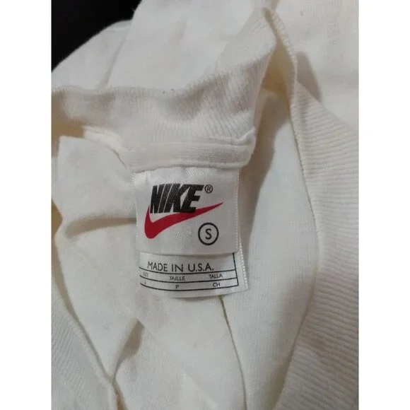 Vintage 90s Nike T shirt Spell Out Center Swoosh Mens Small - Picture 3 of 4
